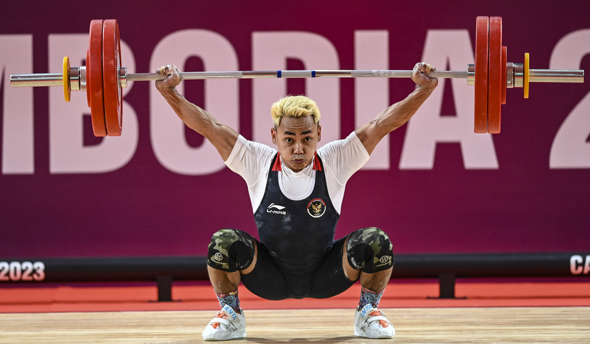 Lifter atau atlet angkat besi Indonesia Eko Yuli Irawan.