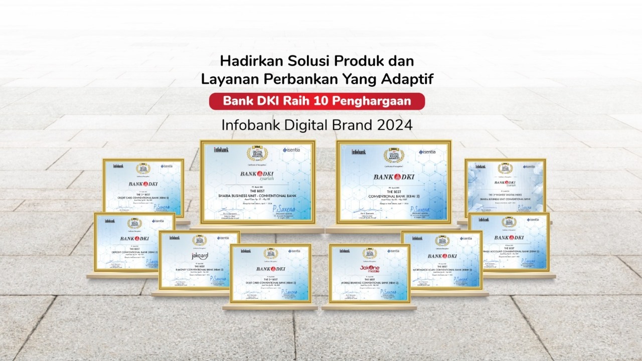 Bank DKI Raih 10 Penghargaan Infobank Digital Brand 2024