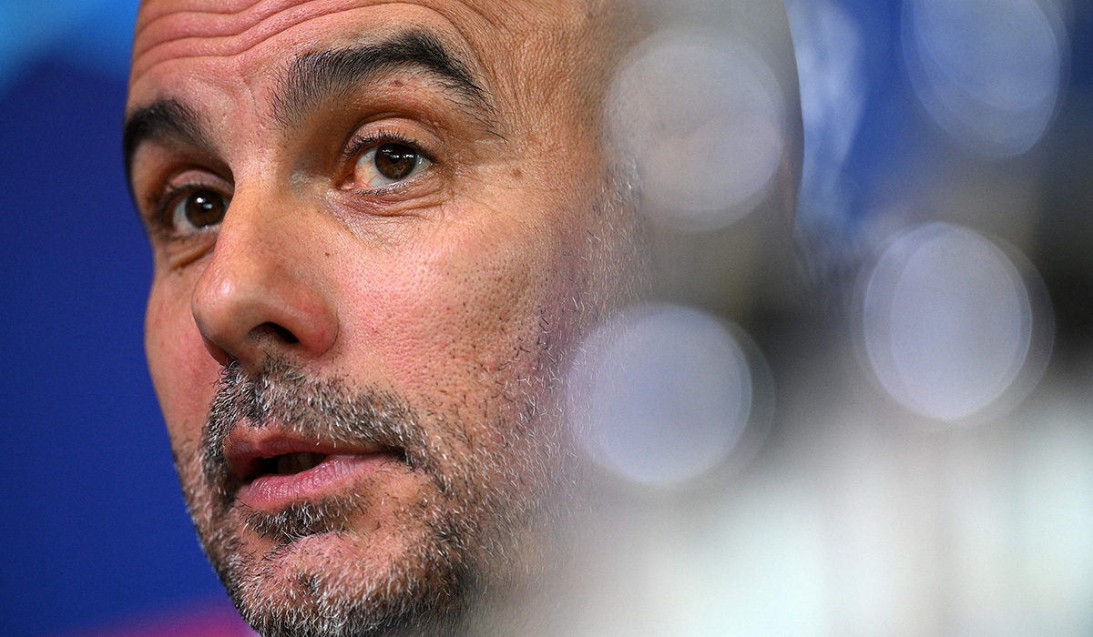 Pelatih Manchester City Pep Guardiola.
