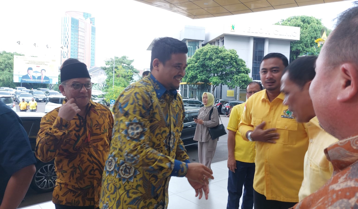 Wali Kota Medan Bobby Nasution di Kantor DPP Partai Golkar