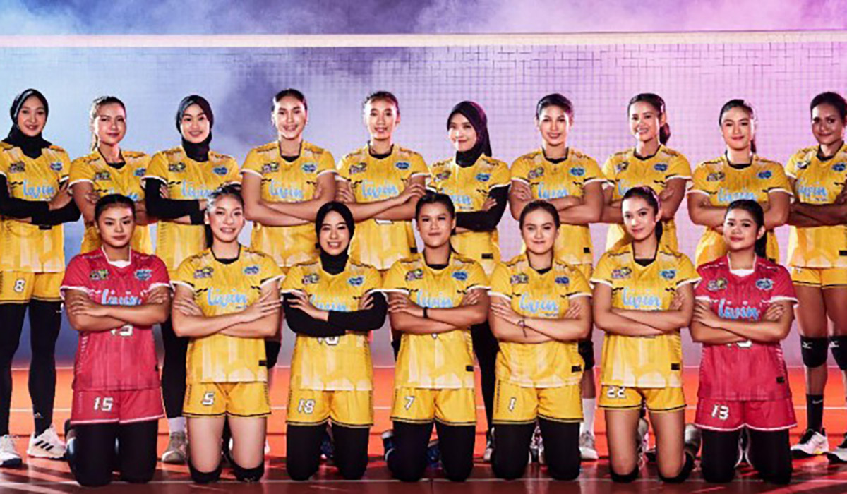 Skuad Jakarta Livin’ Mandiri (JLM) untuk Proliga 2024.