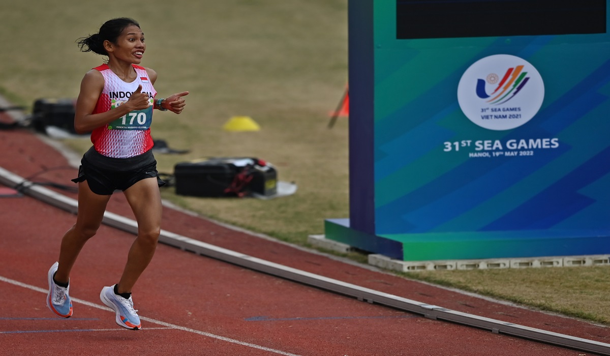 Pelari maraton Indonesia Odekta Elvina Naibaho