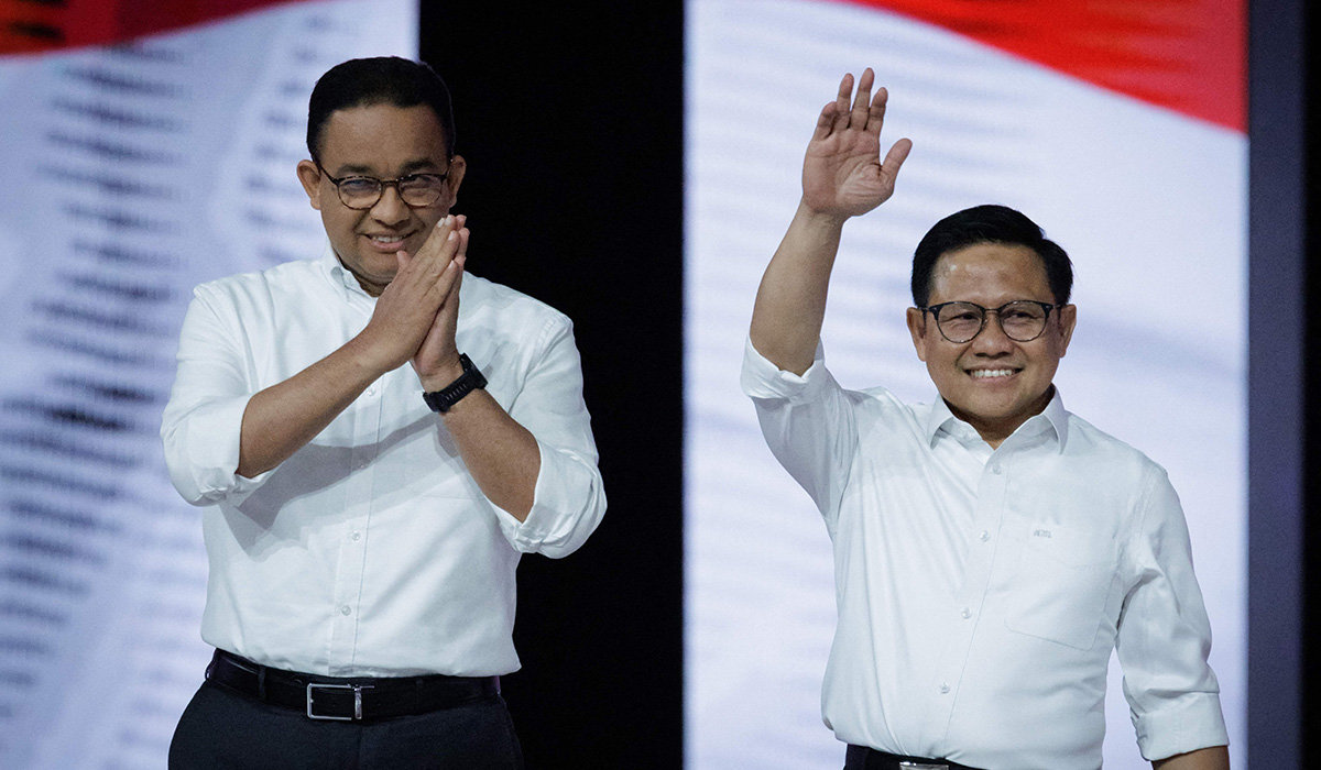 Anies Baswedan (kiri) dan Muhaimin Iskandar.