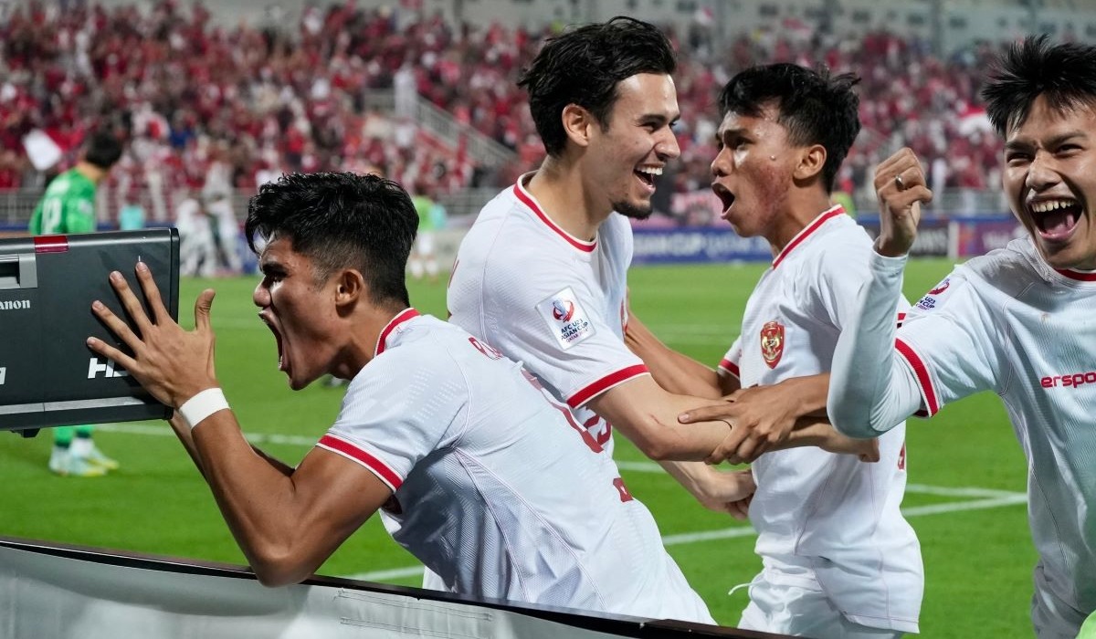 Timnas U-23 bertanding melawan Timnas U-23 Korea Selatan pada babak perempat final Piala Asia U-23 2024 di Stadion Abdullah bin Khalifa.