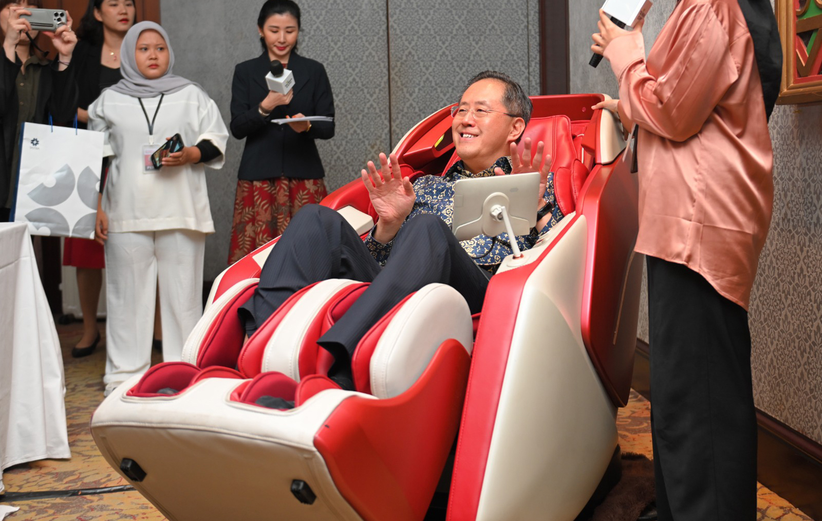 Sejumlah produk-produk unggulan asal Taiwan ikut diperkenalkan dalam Konferensi Pers Taiwan Expo 2024.