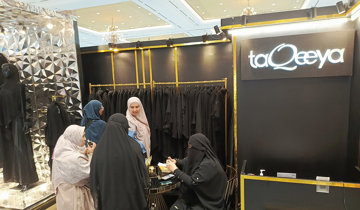 Booth Taqeeya di Indonesia Fashion Week (IFW) 2024 yang dihelat di Jakarta Convention Center, 27-31 Maret 2024.