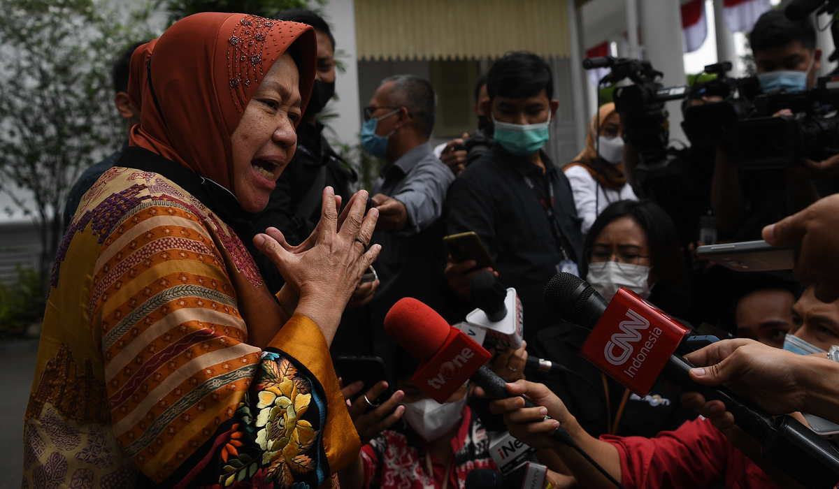 Menteri Sosial Tri Rismaharini, salah satu menteri kabinet Jokowi yang diminta jadi saksi di sidang sengketa PHPU.