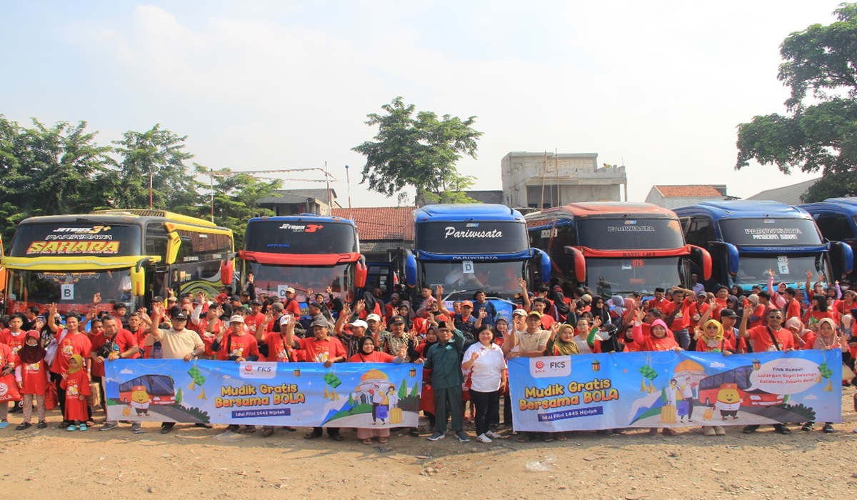 Para perajin tahu tempe mengikuti mudik gratis dari Jakarta.