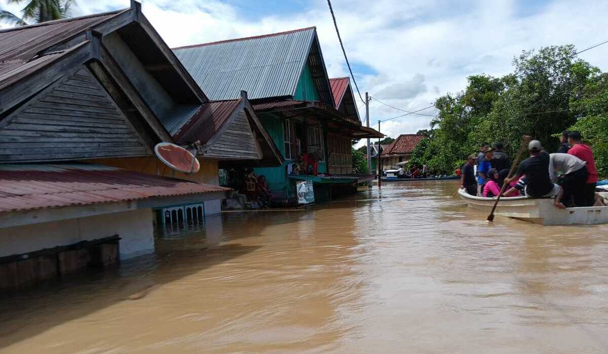 Ilustrasi, banjir di Musi Rawas Utara, Sumsel.