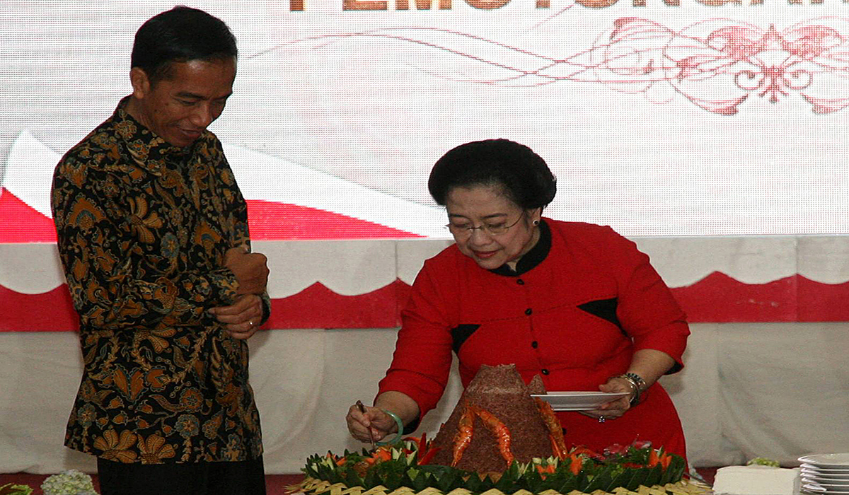 Presiden Jokowi (kiri) dan Megawati Soekarnoputri.