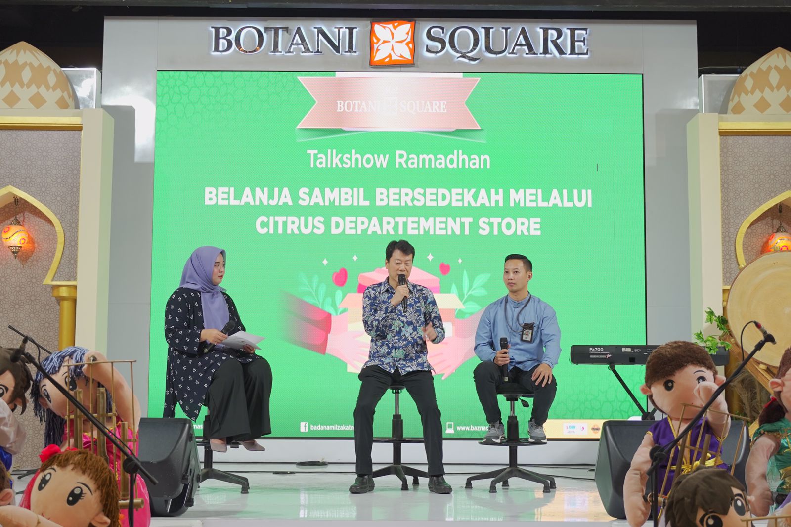 Launching Kerja Sama dan Talkshow Sedekah di Bogor, Jawa Barat, Sabtu (6/4).