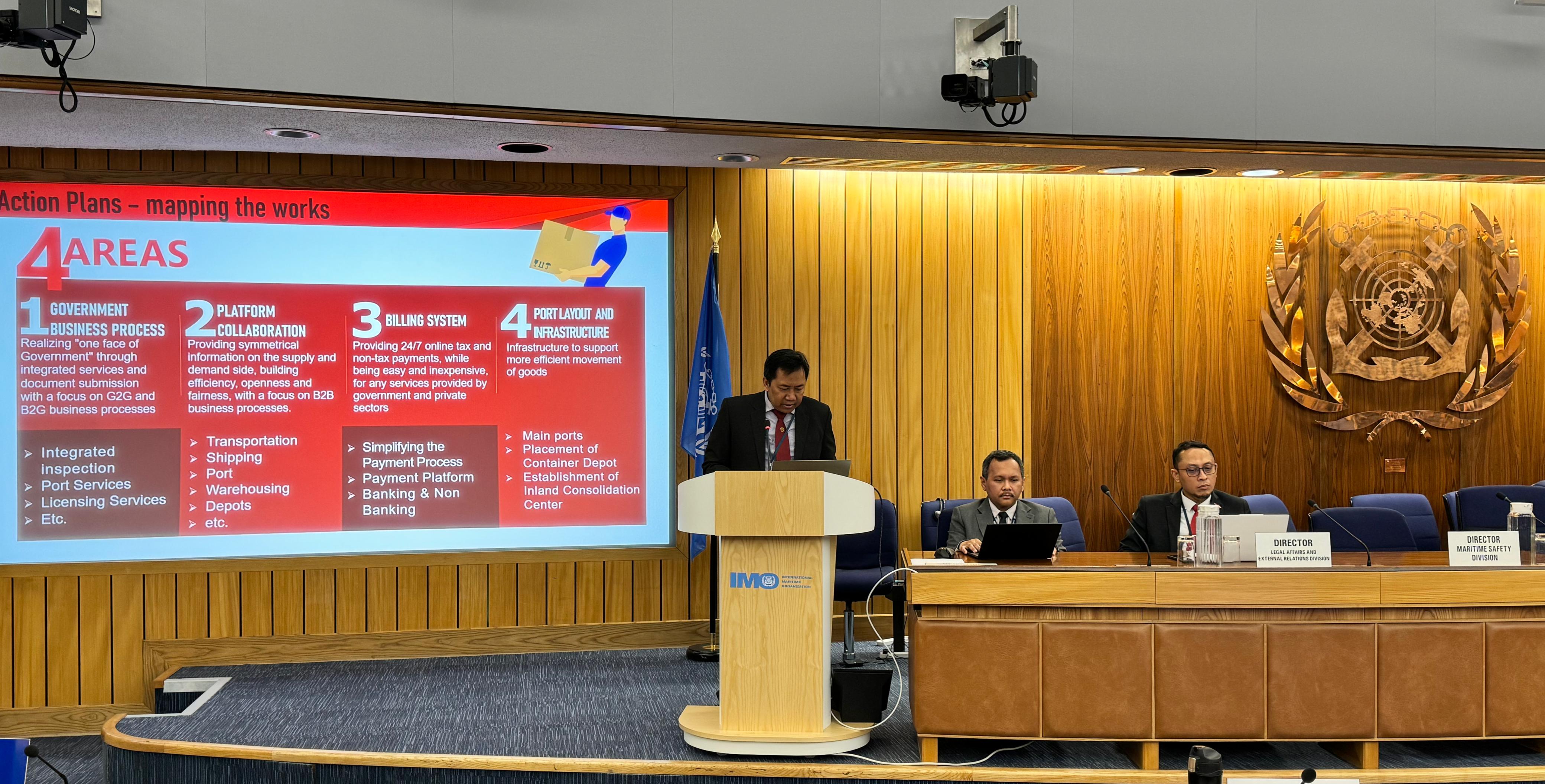 Delegasi Indonesia dalam sidang 48th Facilitation Committee Meeting yang digelar International Maritime Organization (IMO)