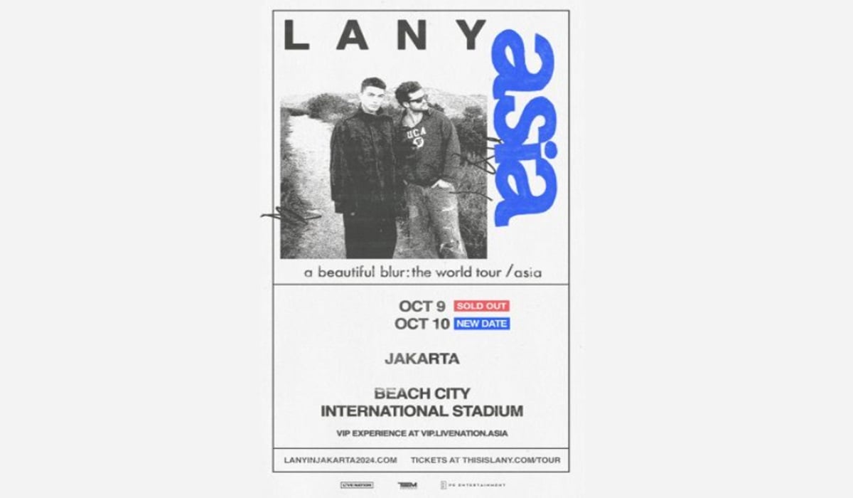 Poster konser LANY di Jakarta