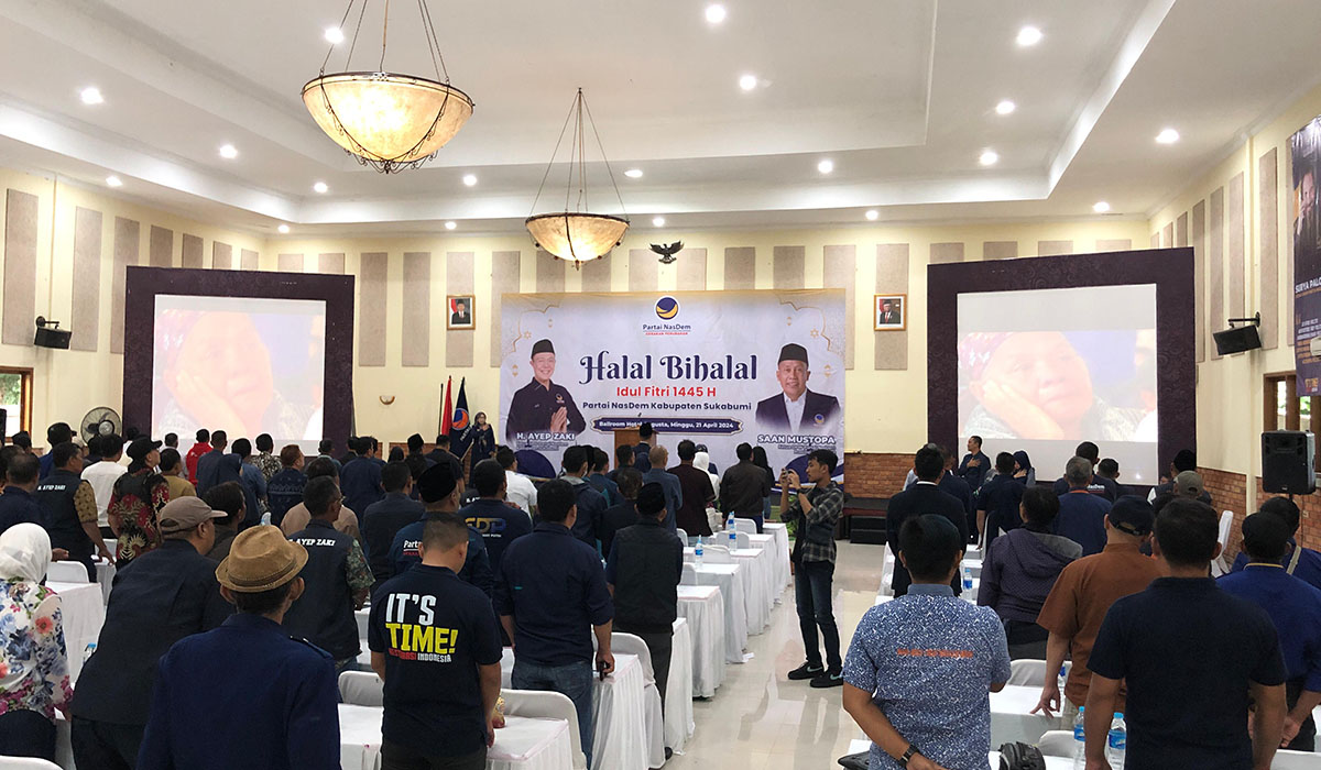 Halalbihalal DPD NasDem Kabupaten Sukabumi, Minggu (21/4).