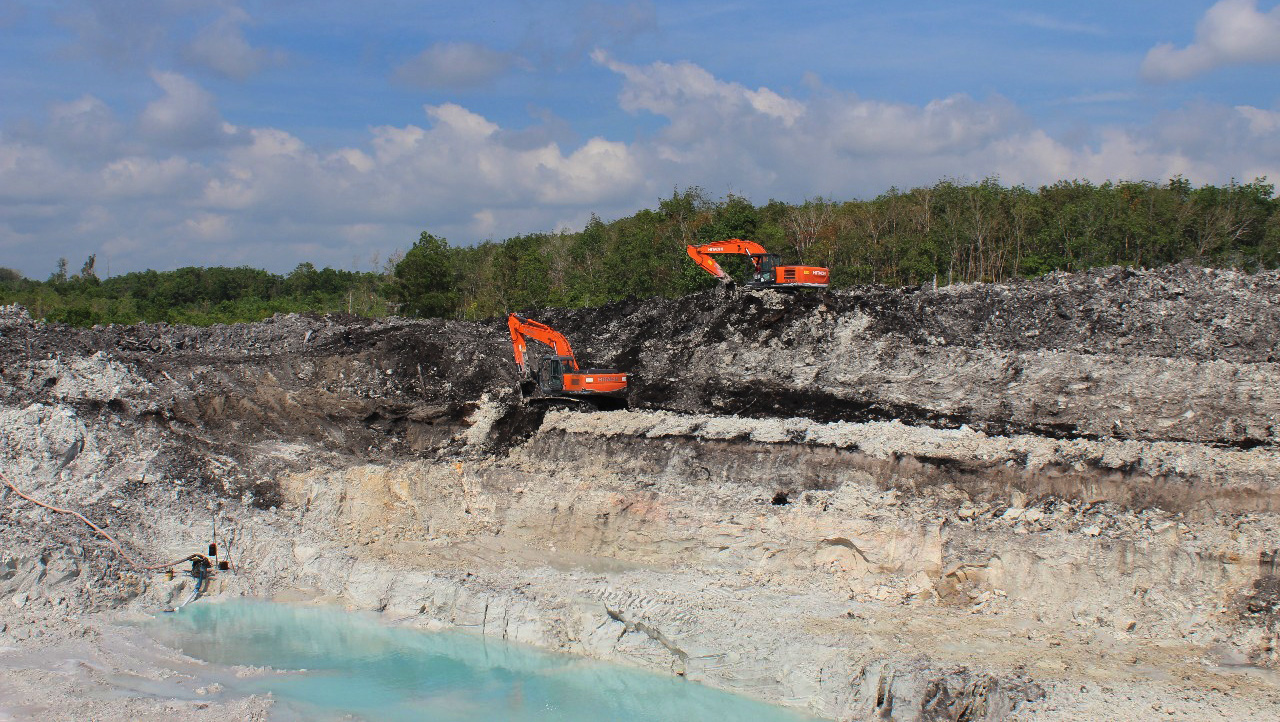 Suasana areal tambang Timah di Babel