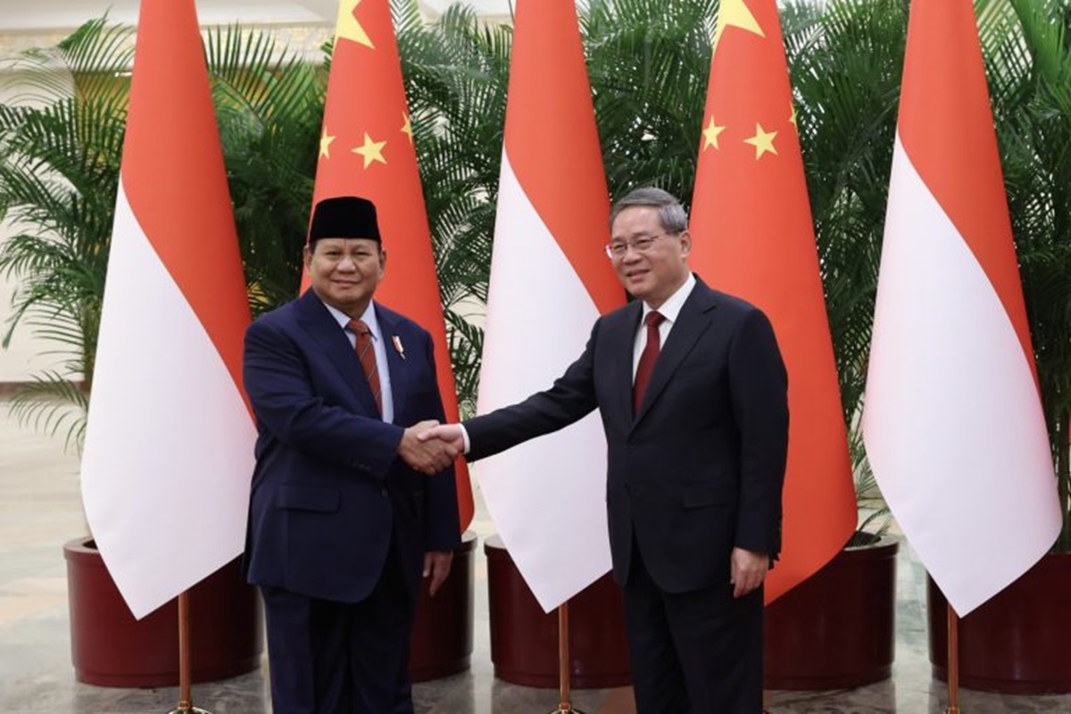 Menhan Prabowo Subianto bertemu dengan Perdana Menteri (PM) Tiongkok, Li Qiang di Beijing, Selasa (2/4)