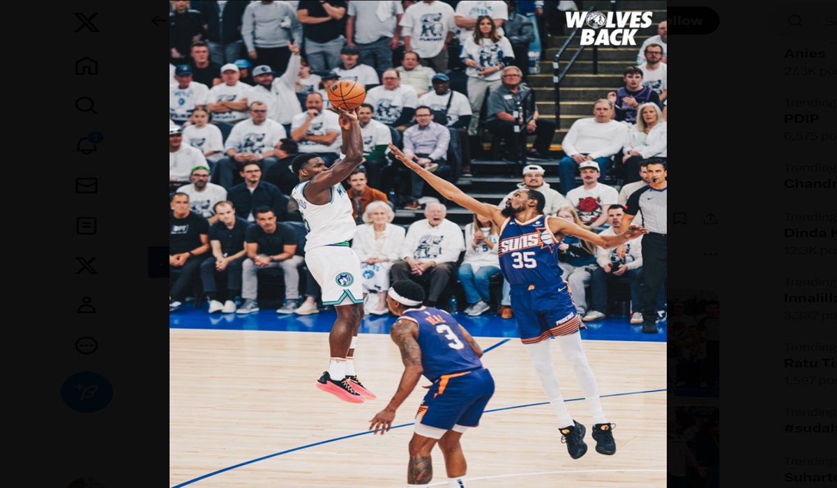Laga playoff NBA antara Minnesota Timberwolves dan Phoenix Suns