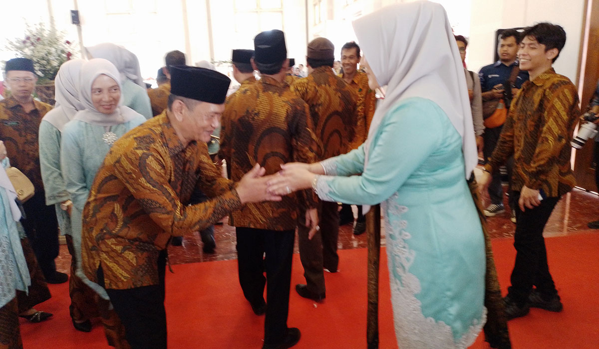 Pemerintah Kabupaten Klaten menggelar halalbihalal di Grha Bung Karno Klaten pada Selasa (16/4).