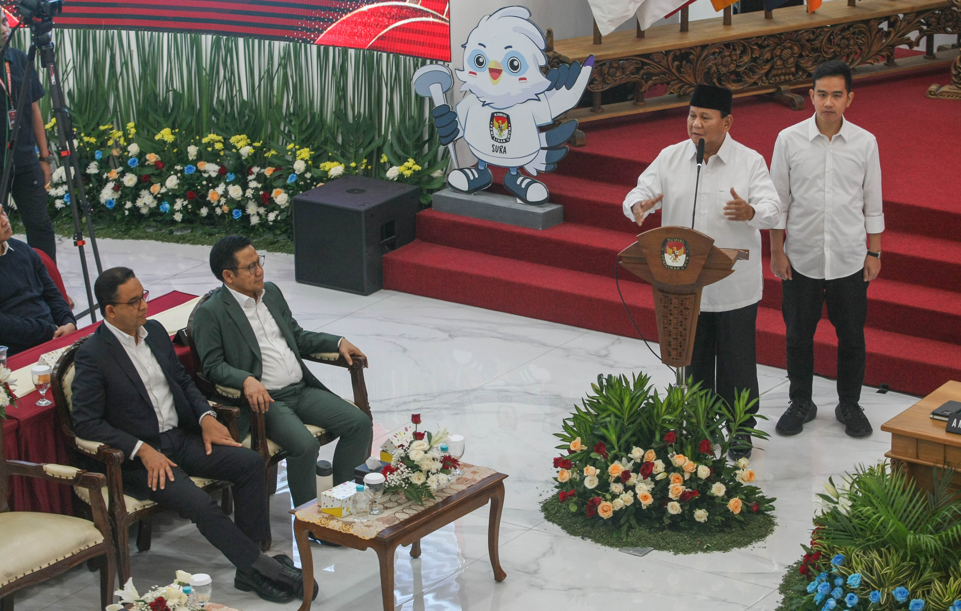 Prabowo Subianto mengaku berkesan Anies-Imin lapang dada terima hasil pilpres