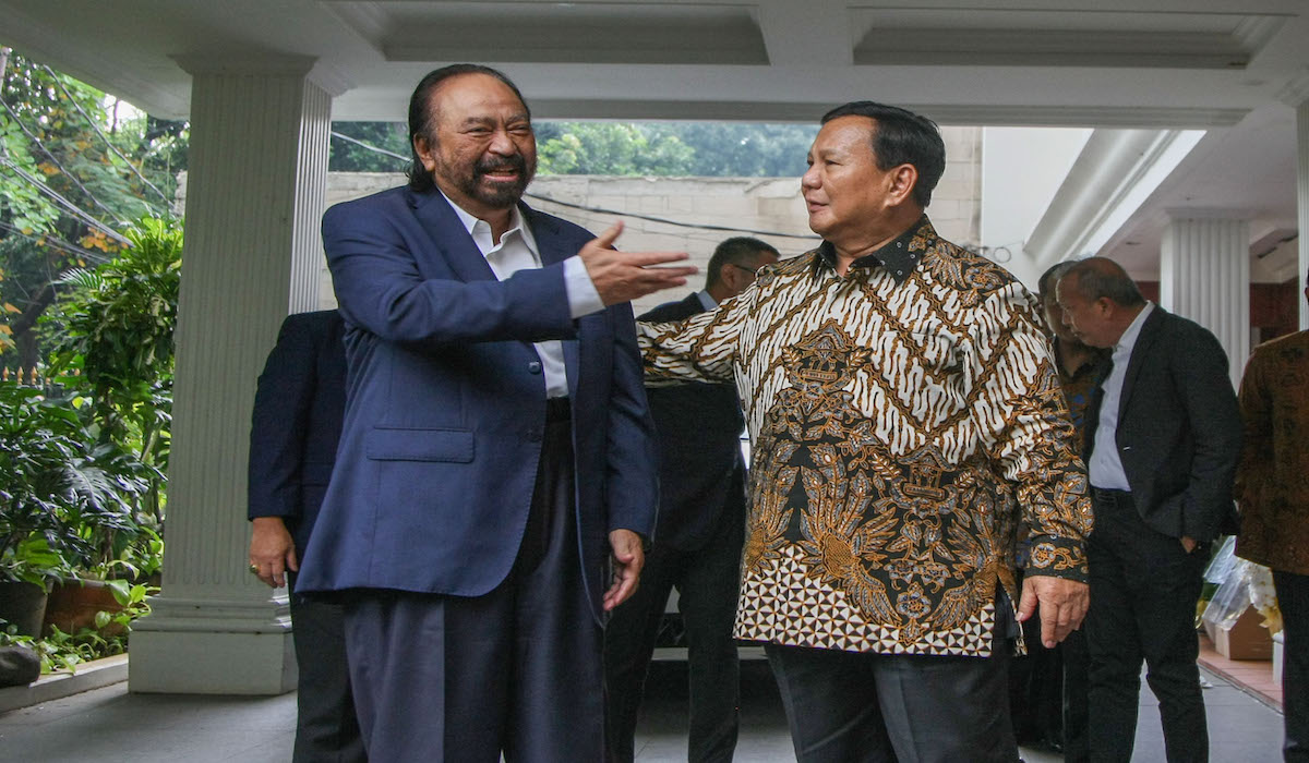 Pertemuan Ketua Umum NasDem Surya Paloh dengan Presiden terpilih Prabowo Subianto