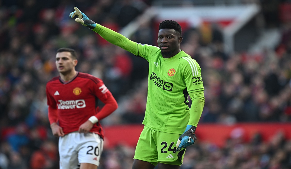 Penjaga gawang Manchester United Andre Onana