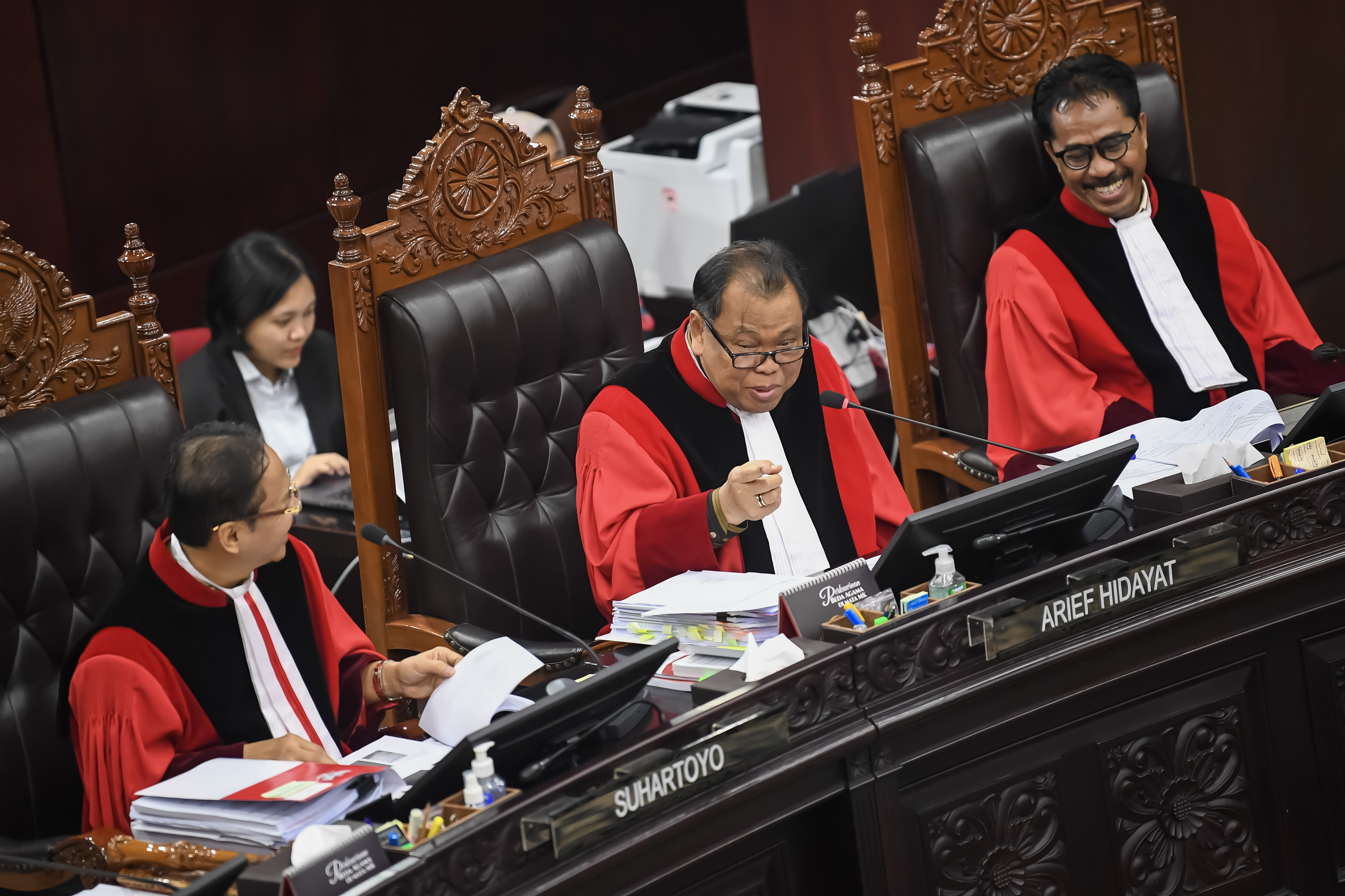 Tiga hakim MK di sidang sengketa Pilpres 2024