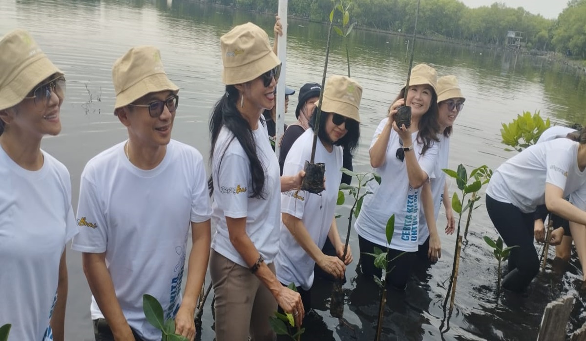 Kegiatan penanaman mangrove yang diadakan Acer Indonesia