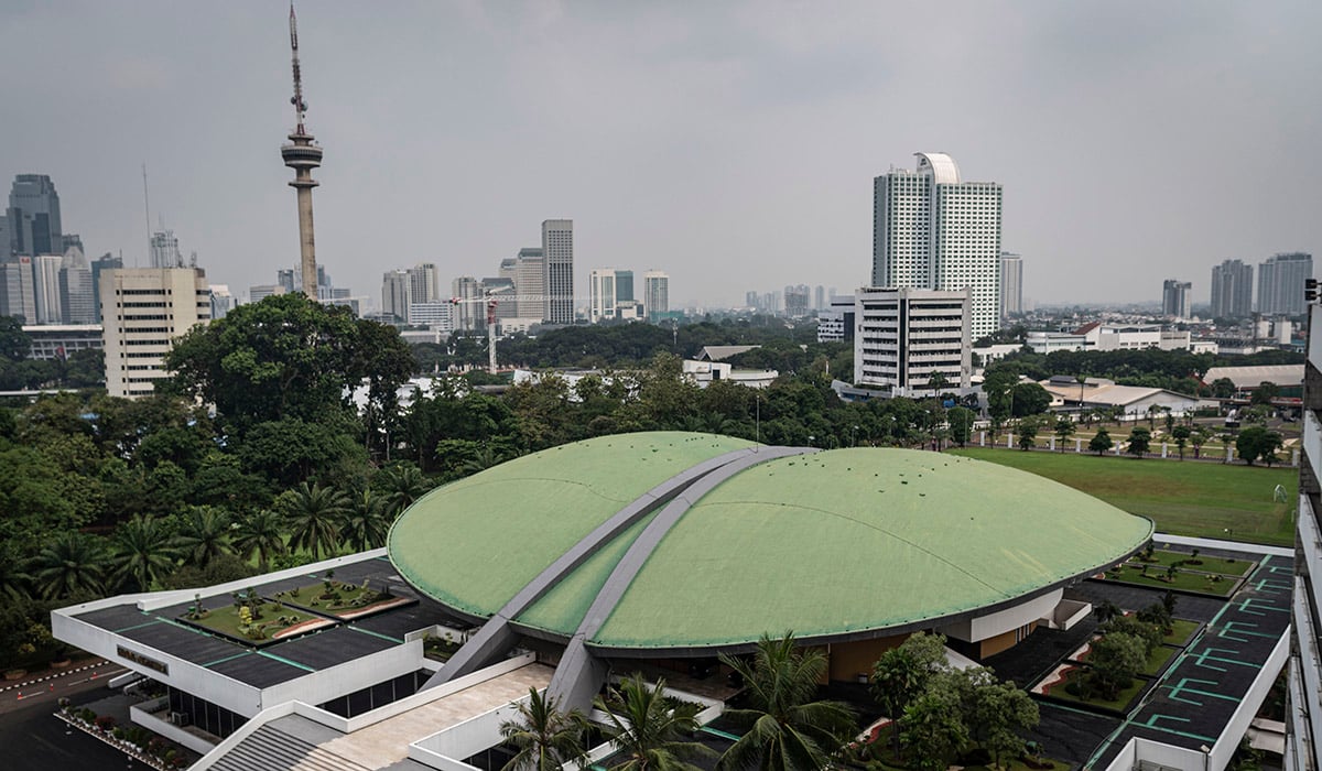 Gedung Nusantara DPR atau Gedung Kura-Kura di Kompleks Parlemen, Senayan, Jakarta, Kamis (19/5/2022).