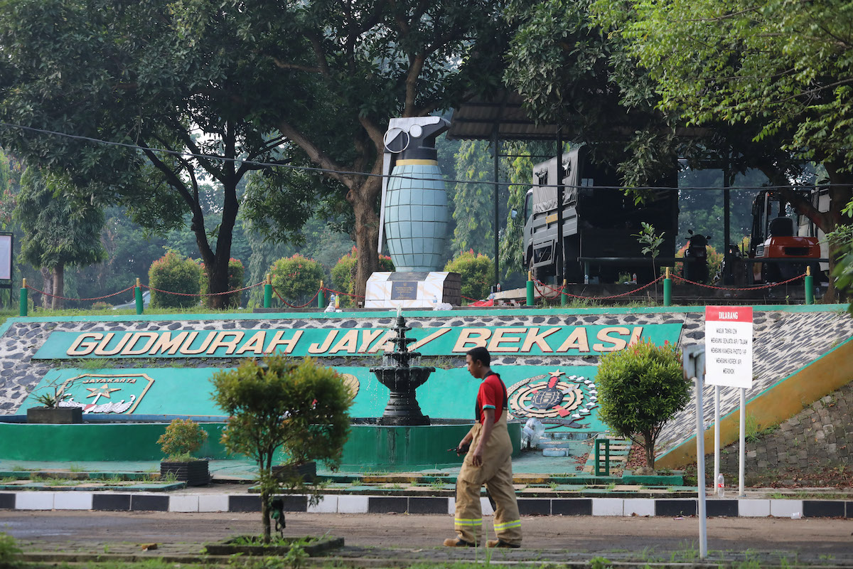 Lokasi gudang amunisi di Gunung Putri, Bogor