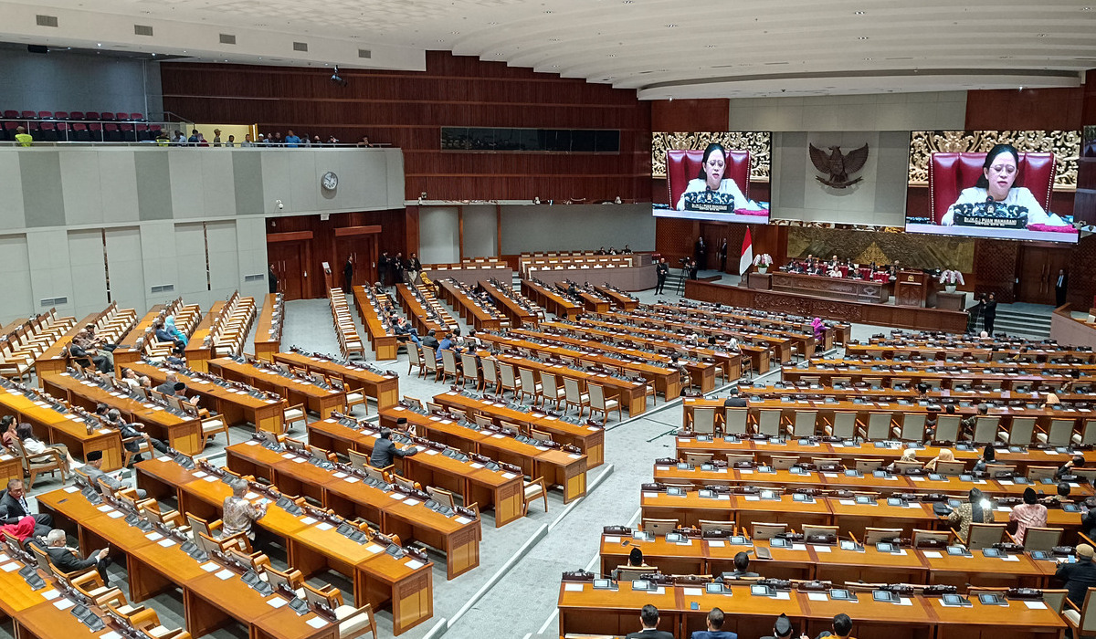 Rapat paripurna penutupan masa sidang DPR di Gedung Nusantara II, Kompleks Parlemen Senayan, Jakarta.