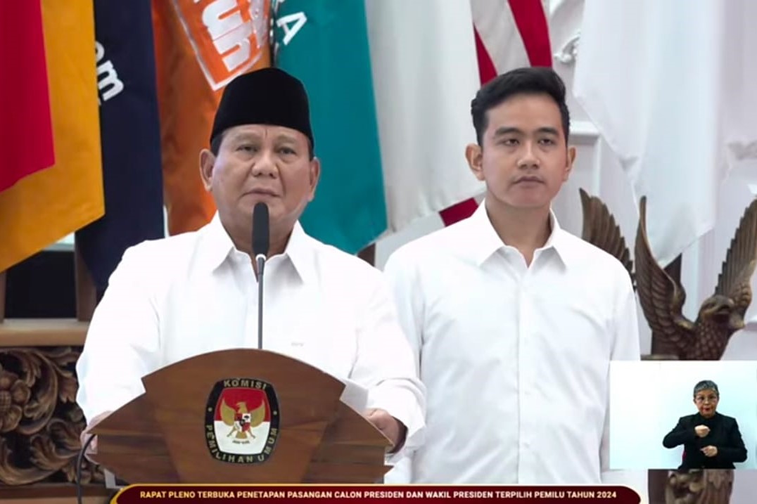 Presiden dan wakil presiden terpilih Prabowo Subianto dan Gibran Rakabuming Raka