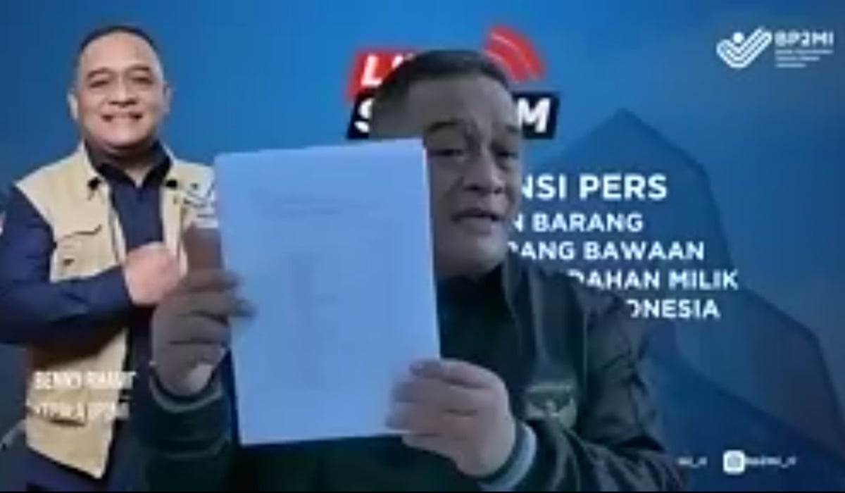 Kepala Badan Perlindungan Pekerja Migran Indonesia (BP2MI) Benny Rhamdani saat konferensi pers via Zoom Meeting