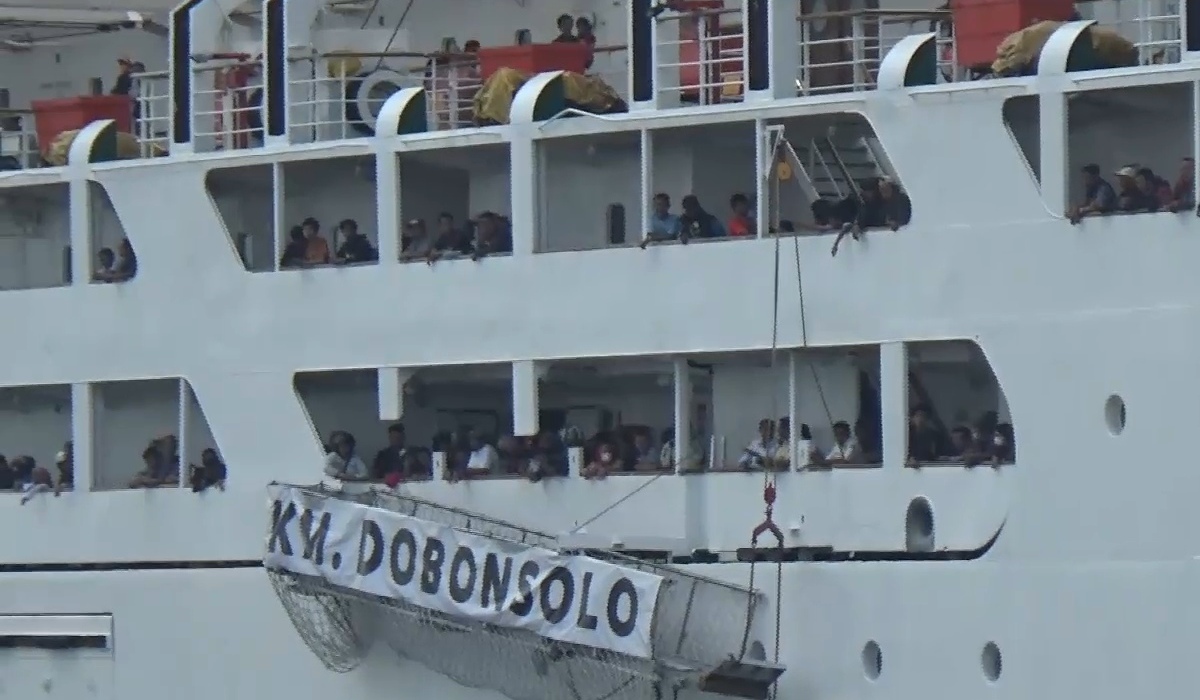 1.705 Peserta Mudik Gratis Kapal Laut Tiba di Pelabuhan Tanjung Priok.