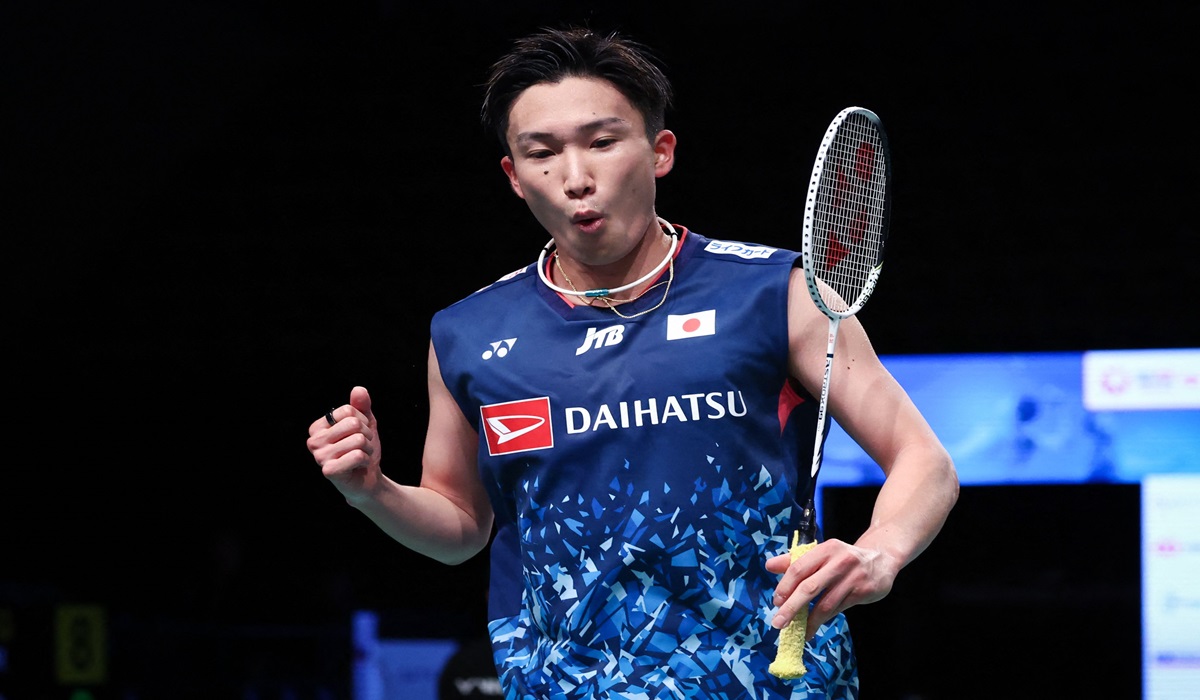 Mantan pebulu tangkis nomor satu dunia asal Jepang Kento Momota.