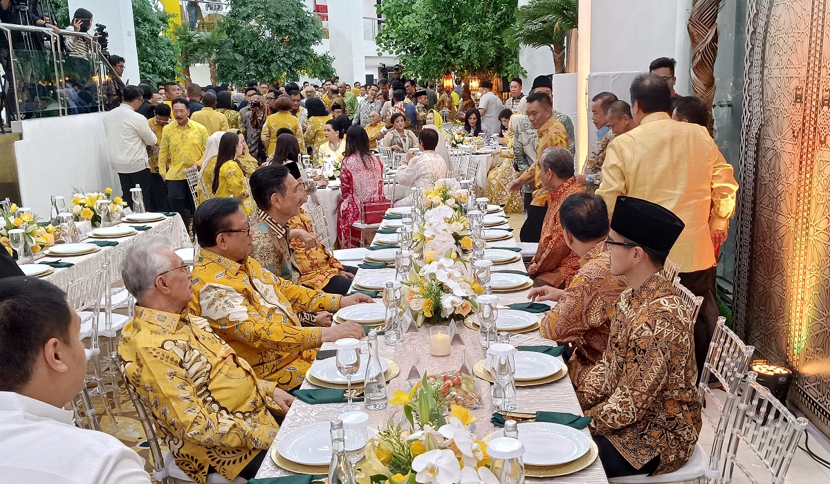 Sejumlah elite TKN Prabowo Subianto-Gibran Rakabuming Raka, petinggi Golkar, hingga jajaran menteri hadir dalam halal bihalal