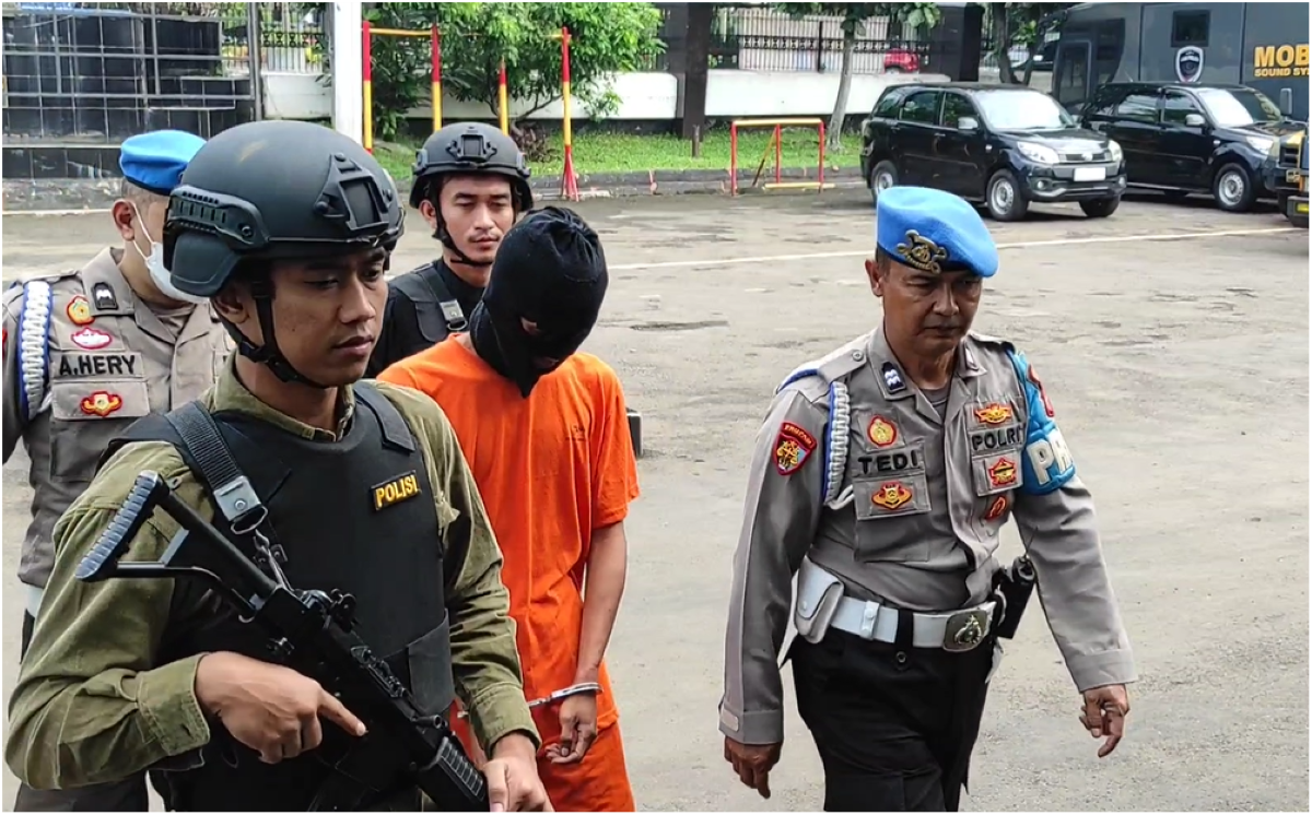 Tersangka pengeroyokan hingga tewas.