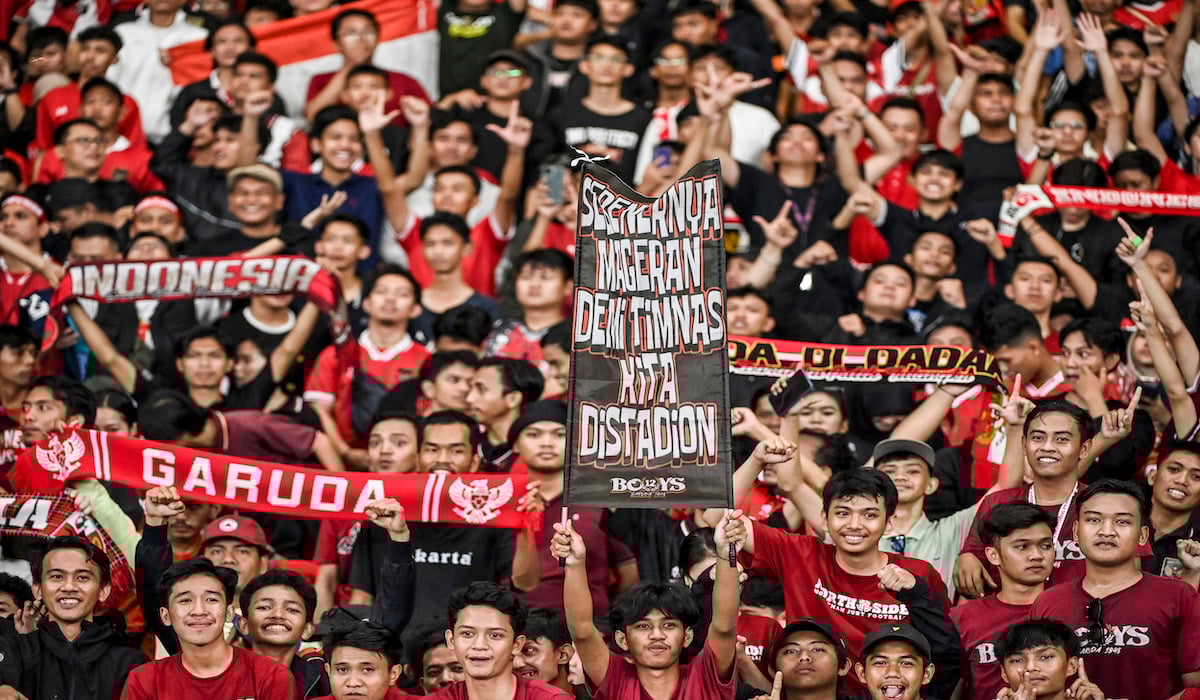 Fanatisme suporter Indonesia saat dukung Timnas U-19