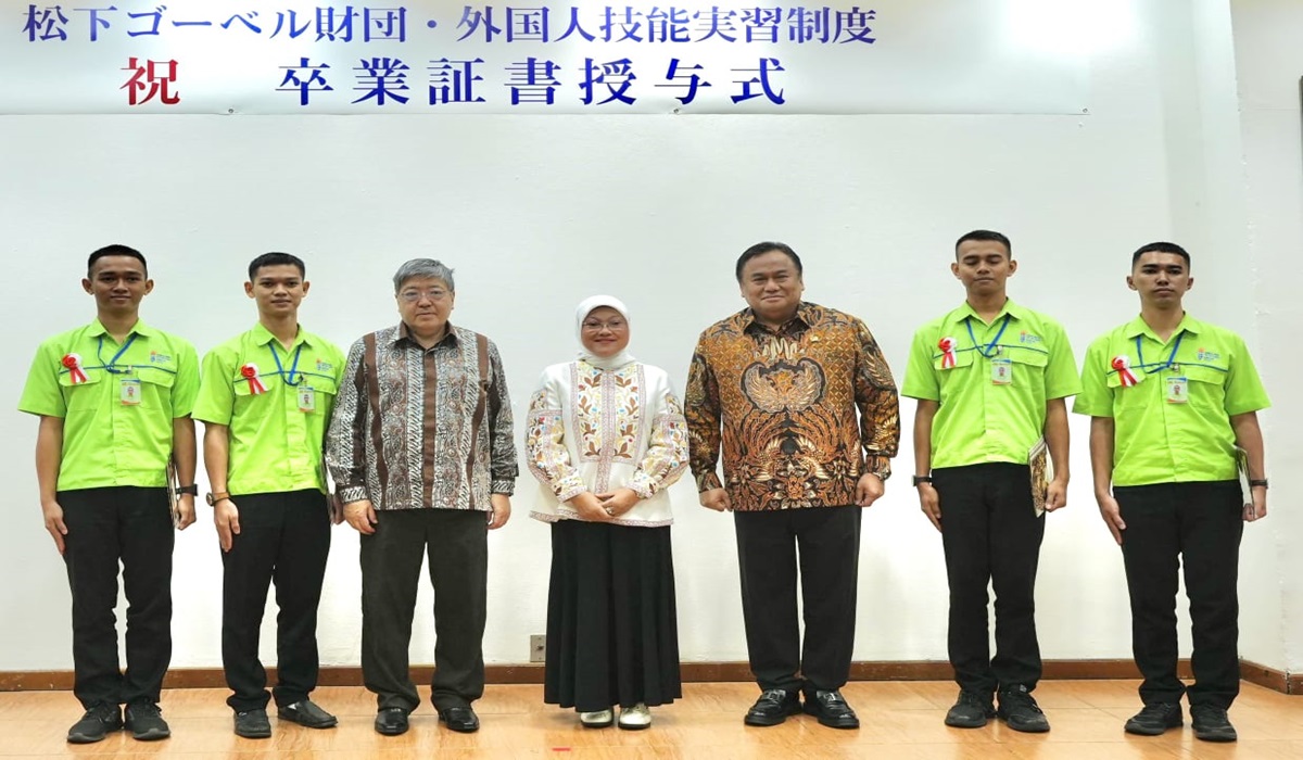 Seremoni Technical Intern Training Program (TITP) Batch XII yang melepas 84 peserta magang ke Jepang.