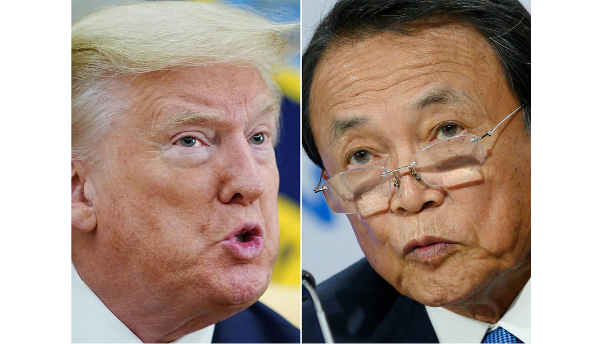 Donald Trump bertemu mantan perdana menteri Jepang, Taro Aso, di New York sebagai bagian dari diplomasi bayangan sambil berkampanye