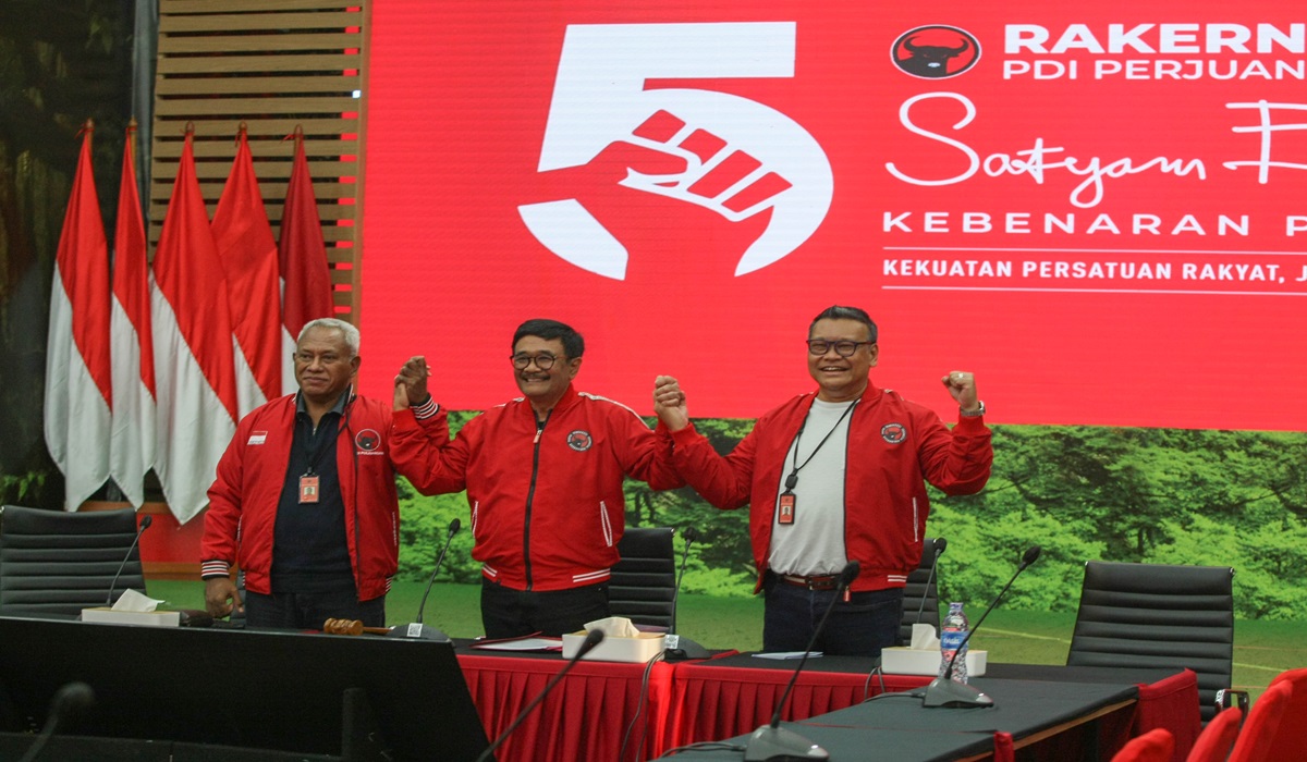 Keterangan pers jelang Rakernas ke-5 PDI Perjuangan di Kantor DPP PDI Perjuangan, Jakarta,