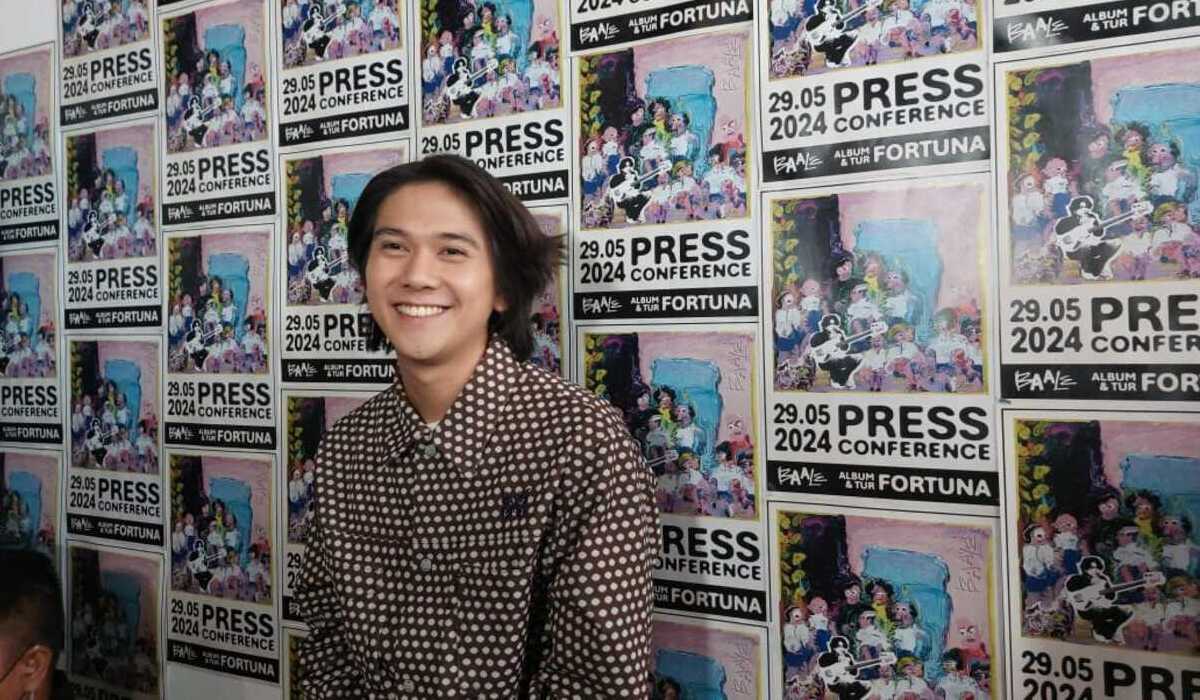 Iqbaal Ramadhan dalam konferensi pers yang diadakan di Kawasan Senayan, Jakarta, Rabu (29/5),