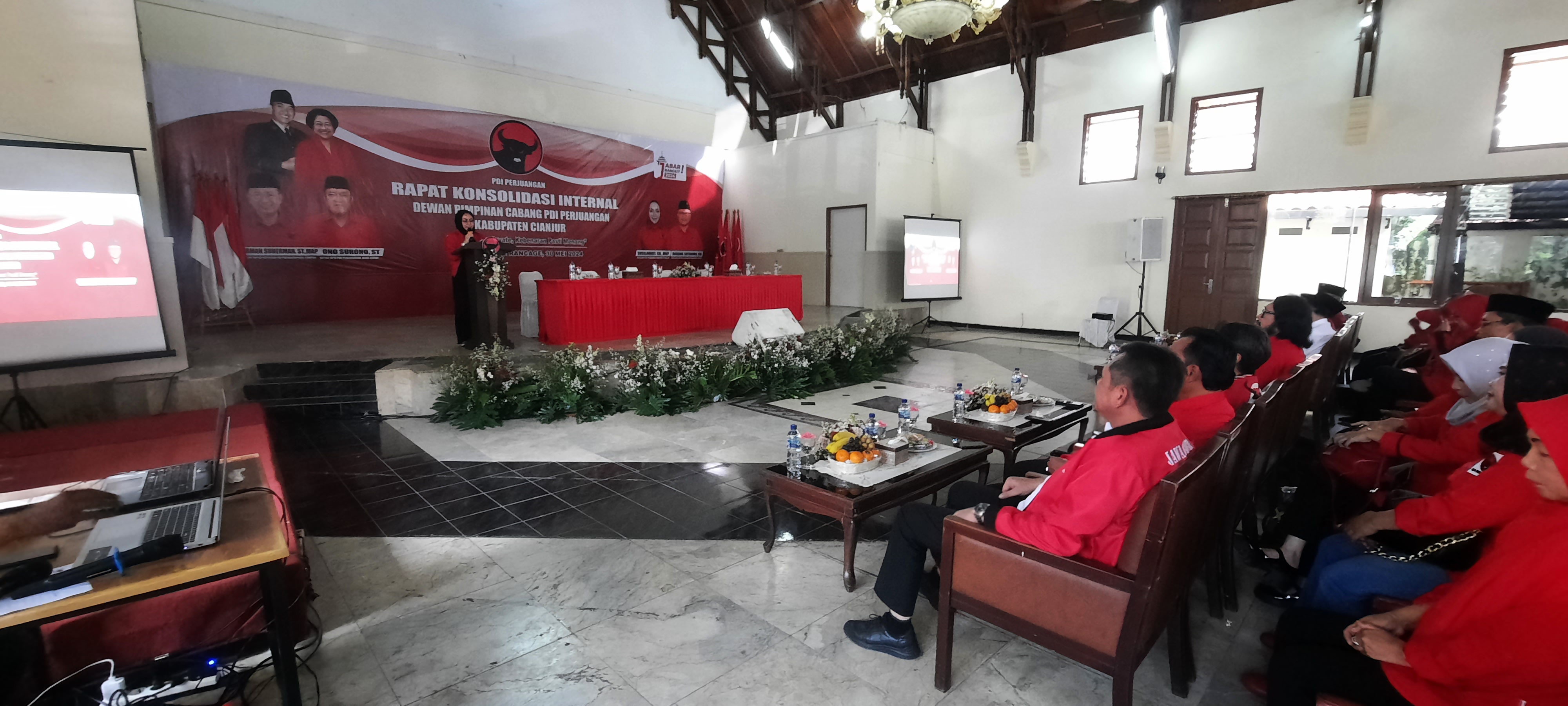 DPC PDI Perjuangan Cianjur menggelar rapat internal jelang pilkada