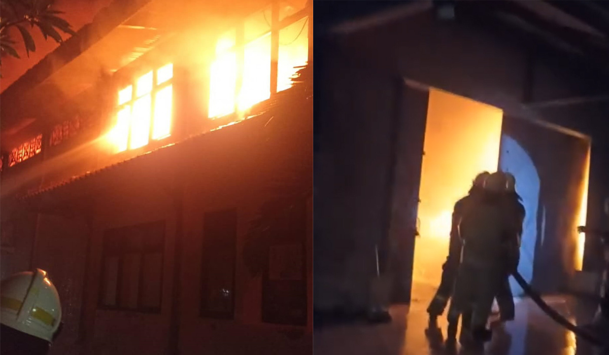 Kebakaran terjadi di sebuah gudang obat di Cengkareng, Jakarta Barat, pada dini hari. Proses pemadaman berlangsung sekitar 5 jam.