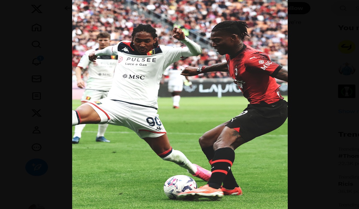 Laga Serie A antara AC Milan dan Genoa