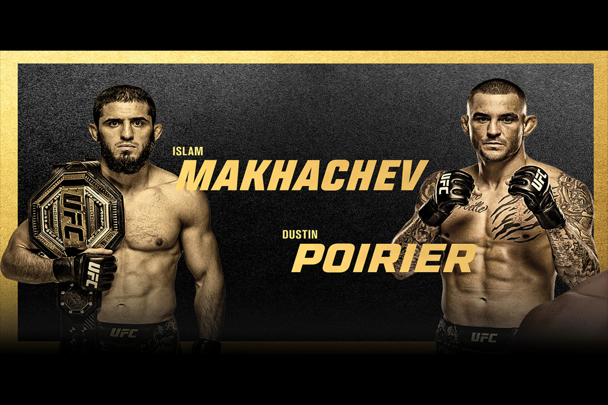 Poster Islam Makhachev vs Dustin Poirier.