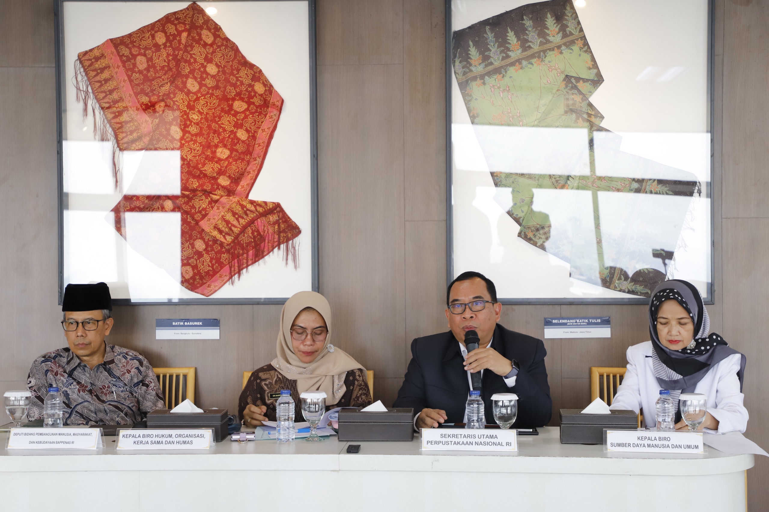 Konferensi pers Rakornas Bidang Perpustakaan Tahun 2024.