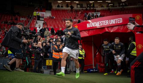 Kapten Manchester United Bruno Fernandes. 