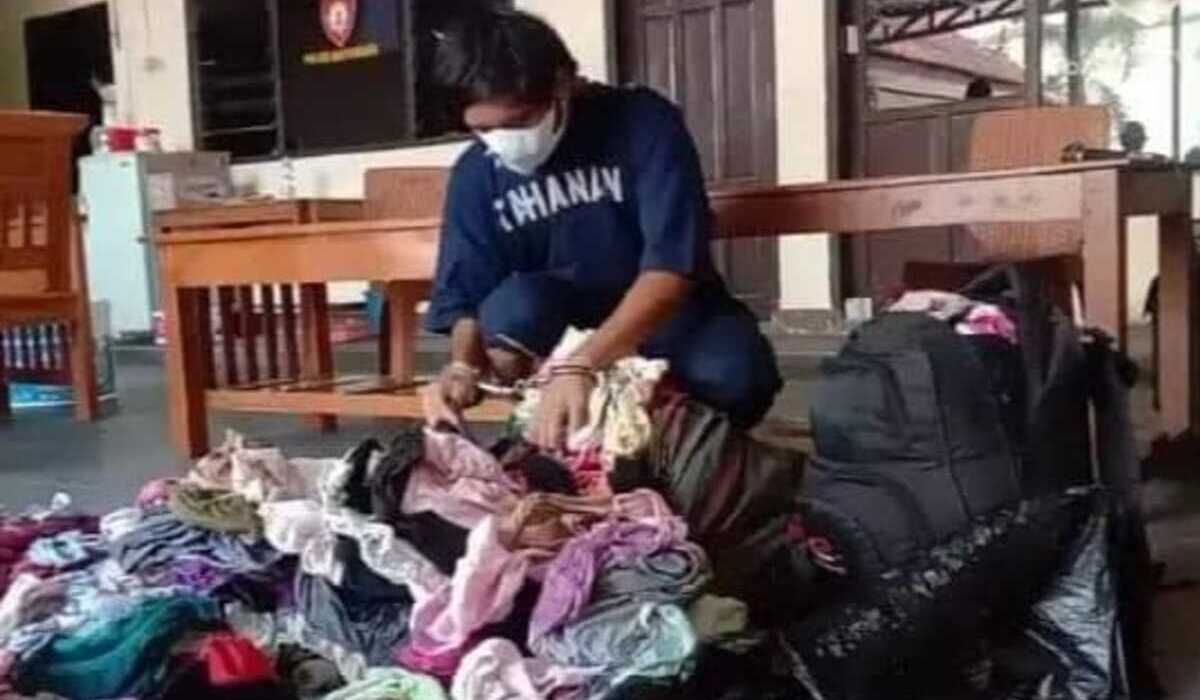 Tersangka pencuri spesialis celana dalam wanita yang sedang dijemur di kawasan kos-kosan mahasiswi di Kota Semarang.