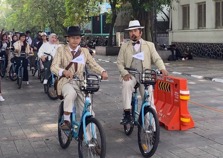 Mahasiswa Telkom University Menggelar Program Touridates untuk Memperkenalkan Sejarah Kota Bandung pada Gen Z, Sabtu (19/5).