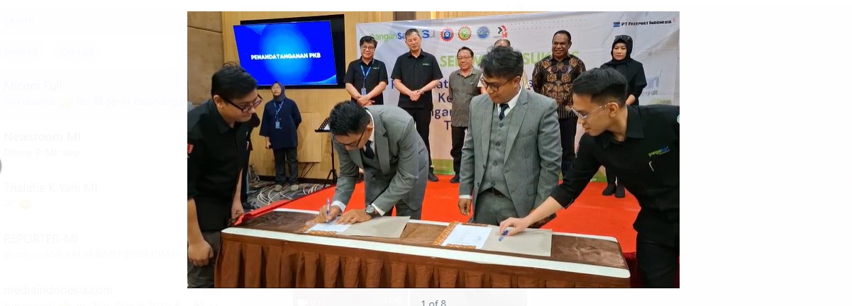 PT Pangansari Freeport Area bersama Serikat Pekerja menyepakati hasil Perundingan Kerja Bersama (PKB) periode 2024–2026 